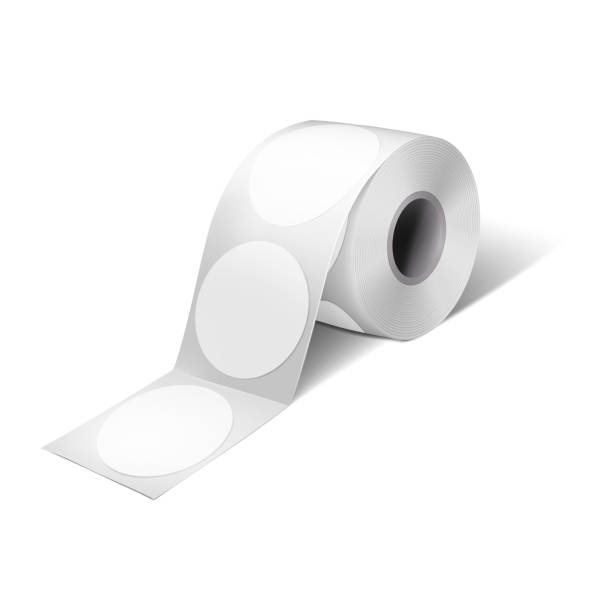 Этикетка 12 мм полипропилен белый (круг)